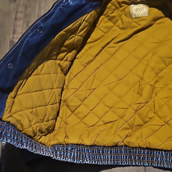 80s Levi's Bomber Jacket Leather Collar Westernwear Vintage Men Xlarge Retro - Picture 7 of 15